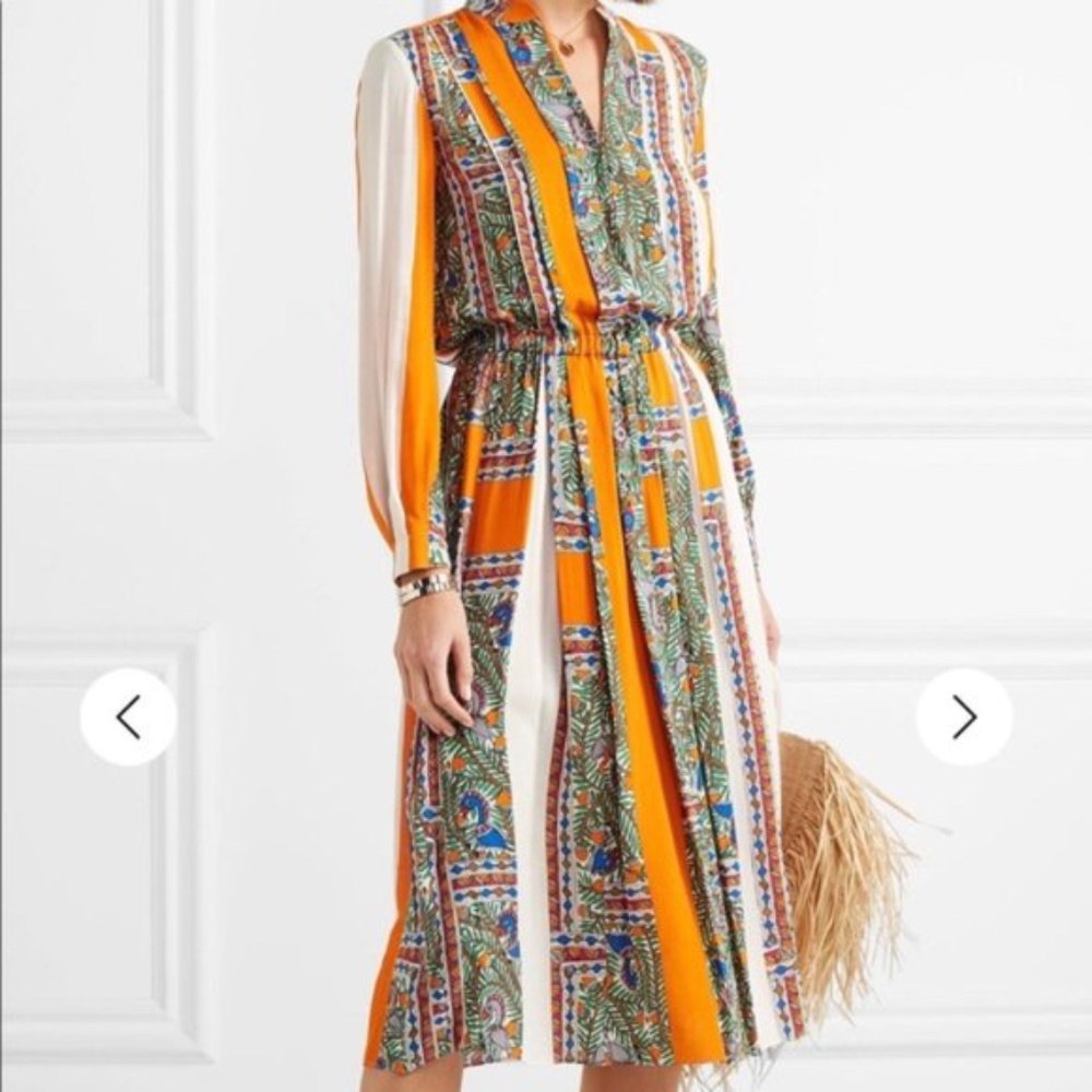 Tory Burch mixed print midi dress